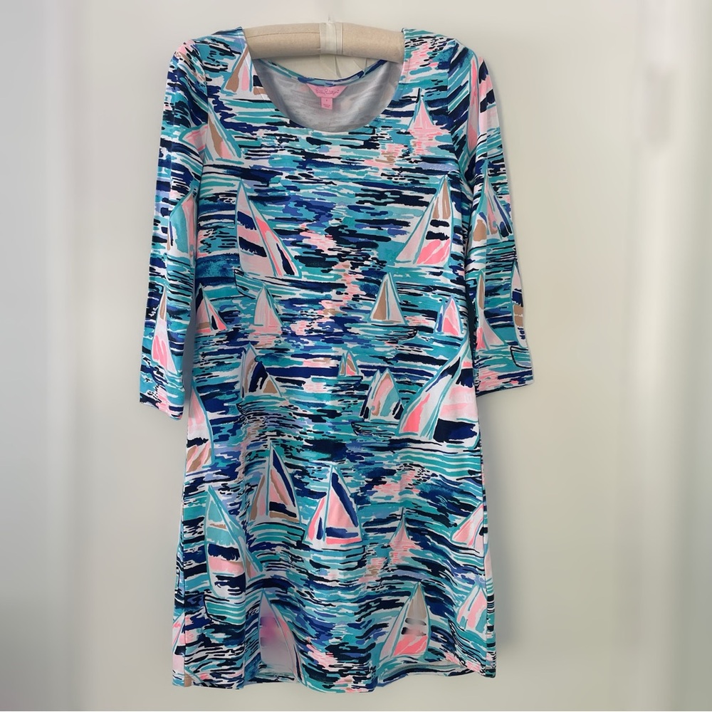 Lilly Pulitzer 3/4 Sleeve  Print Dress Size Small  NWT